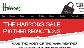 Harrods Sales Email Newsletter